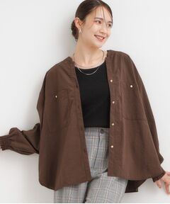 SHOO・LA・RUE / シューラルー シャツ・ブラウス | 【洗える/S-LL】羽織りにもなる ビックポケットVネックシャツ
