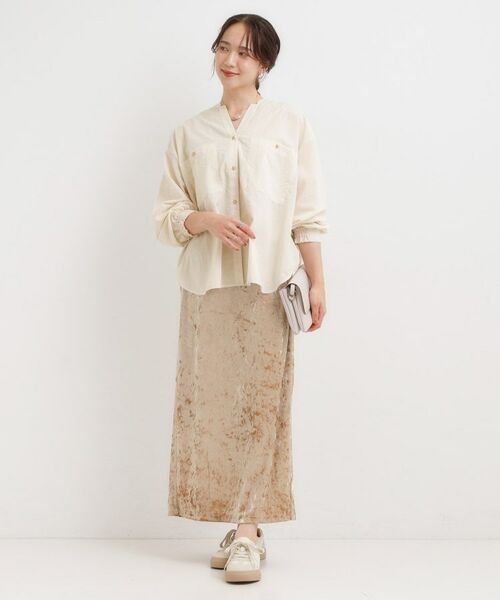 SHOO・LA・RUE / シューラルー シャツ・ブラウス | 【洗える/S-LL】羽織りにもなる ビックポケットVネックシャツ | 詳細7