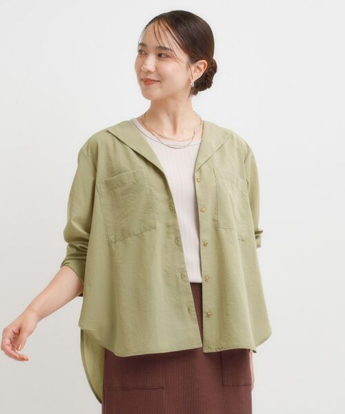 SHOO・LA・RUE / シューラルー シャツ・ブラウス | リラックス感のある オープンカラーシャツ | 詳細1