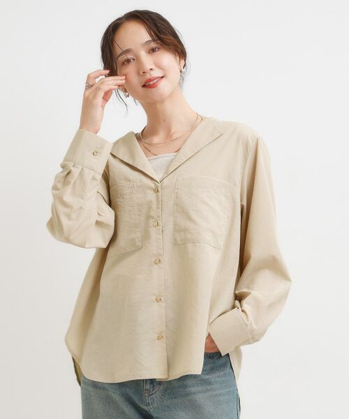 SHOO・LA・RUE / シューラルー シャツ・ブラウス | リラックス感のある オープンカラーシャツ | 詳細4