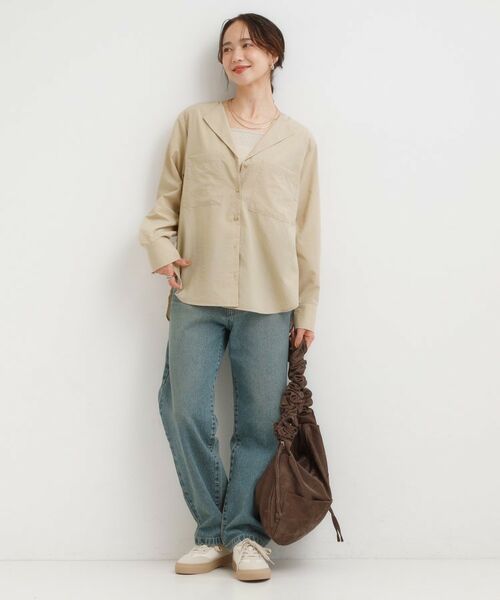 SHOO・LA・RUE / シューラルー シャツ・ブラウス | リラックス感のある オープンカラーシャツ | 詳細6