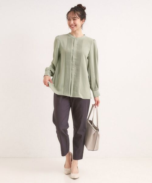 SHOO・LA・RUE / シューラルー シャツ・ブラウス | 【セットアップ可】ピンタックバンドカラーブラウス | 詳細11