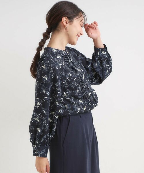 SHOO・LA・RUE / シューラルー シャツ・ブラウス | 【セットアップ可】ピンタックバンドカラーブラウス | 詳細2