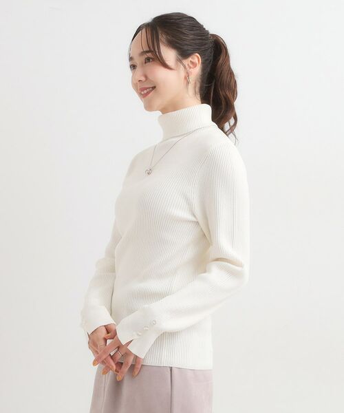 SHOO・LA・RUE / シューラルー ニット・セーター | 【絶妙なゆるピタ/洗濯機可】ちくちくしにくい リブタートルネック やわらかニット【CIRCRIC】 | 詳細2