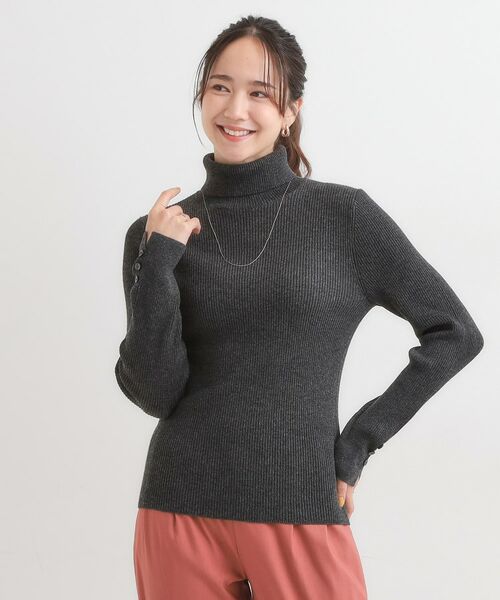 SHOO・LA・RUE / シューラルー ニット・セーター | 【絶妙なゆるピタ/洗濯機可】ちくちくしにくい リブタートルネック やわらかニット【CIRCRIC】 | 詳細9