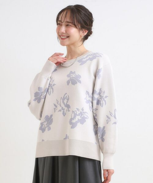 SHOO・LA・RUE / シューラルー ニット・セーター | 【洗濯機可/毛玉レス/S-LL】大人世代も取り入れやすい スウェットライク アソートニット | 詳細1