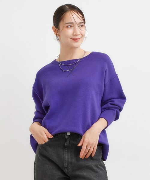 SHOO・LA・RUE / シューラルー ニット・セーター | 【洗濯機可/ちくちくしにくい】大人カジュアルを叶える スウェットライクニット | 詳細1