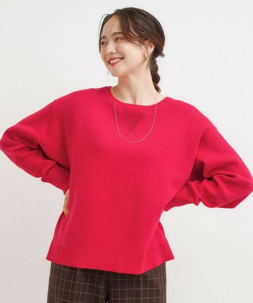 SHOO・LA・RUE / シューラルー ニット・セーター | 【洗濯機可/ちくちくしにくい】大人カジュアルを叶える スウェットライクニット | 詳細13