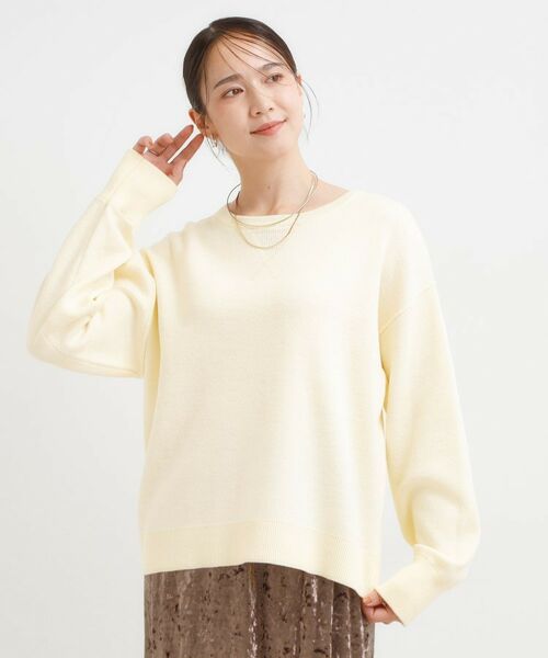 SHOO・LA・RUE / シューラルー ニット・セーター | 【洗濯機可/ちくちくしにくい】大人カジュアルを叶える スウェットライクニット | 詳細17