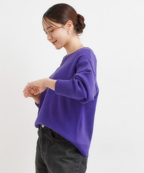 SHOO・LA・RUE / シューラルー ニット・セーター | 【洗濯機可/ちくちくしにくい】大人カジュアルを叶える スウェットライクニット | 詳細2