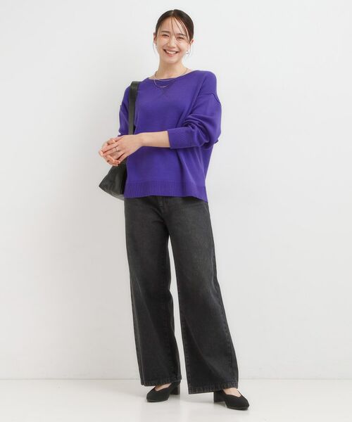 SHOO・LA・RUE / シューラルー ニット・セーター | 【洗濯機可/ちくちくしにくい】大人カジュアルを叶える スウェットライクニット | 詳細3