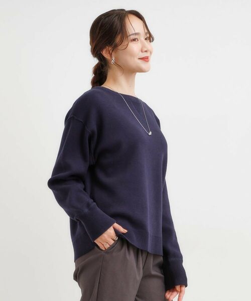 SHOO・LA・RUE / シューラルー ニット・セーター | 【洗濯機可/ちくちくしにくい】大人カジュアルを叶える スウェットライクニット | 詳細6