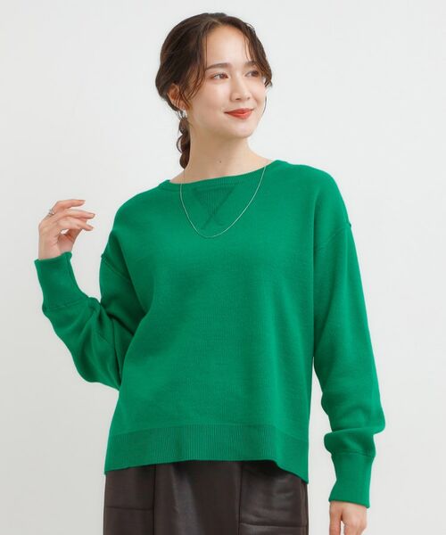 SHOO・LA・RUE / シューラルー ニット・セーター | 【洗濯機可/ちくちくしにくい】大人カジュアルを叶える スウェットライクニット | 詳細9