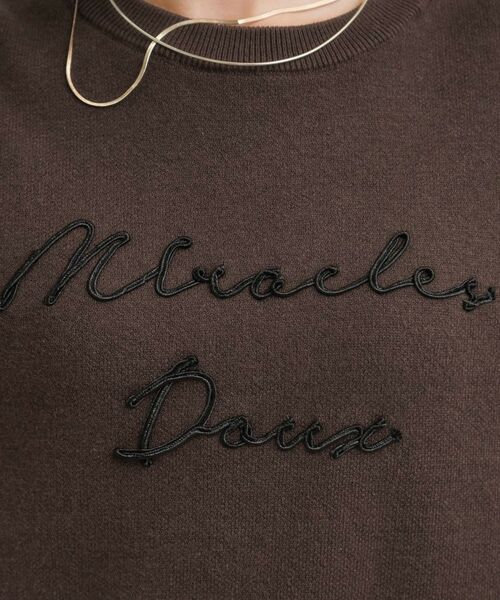 SHOO・LA・RUE / シューラルー ニット・セーター | 【洗濯機可/ちくちくしにくい】大人のための スウェットライク刺繍ロゴニット | 詳細16