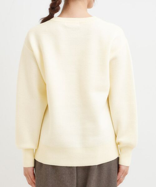 SHOO・LA・RUE / シューラルー ニット・セーター | 【洗濯機可/ちくちくしにくい】大人のための スウェットライク刺繍ロゴニット | 詳細19