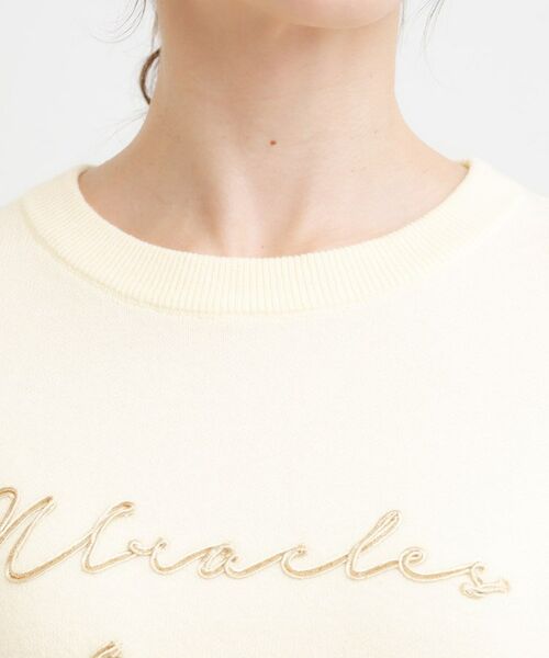 SHOO・LA・RUE / シューラルー ニット・セーター | 【洗濯機可/ちくちくしにくい】大人のための スウェットライク刺繍ロゴニット | 詳細20