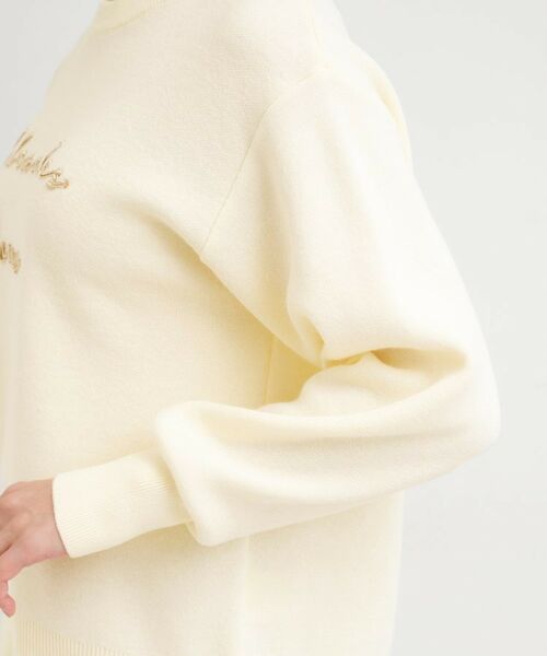 SHOO・LA・RUE / シューラルー ニット・セーター | 【洗濯機可/ちくちくしにくい】大人のための スウェットライク刺繍ロゴニット | 詳細21