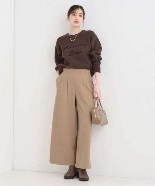 SHOO・LA・RUE / シューラルー ニット・セーター | 【洗濯機可/ちくちくしにくい】大人のための スウェットライク刺繍ロゴニット | 詳細23