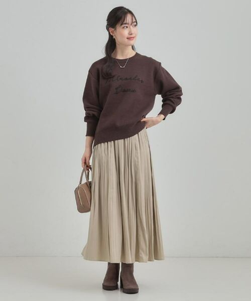 SHOO・LA・RUE / シューラルー ニット・セーター | 【洗濯機可/ちくちくしにくい】大人のための スウェットライク刺繍ロゴニット | 詳細24