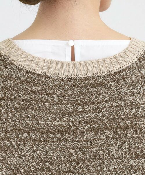 SHOO・LA・RUE / シューラルー ニット・セーター | 【2点セット/S-LL】着回しいろいろ 編み柄ベスト×ブラウス | 詳細13