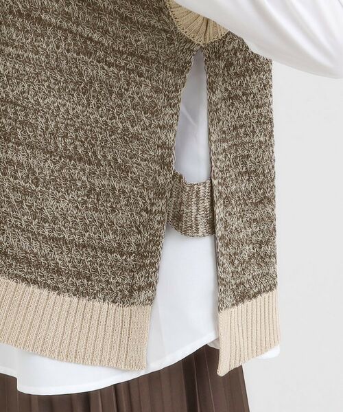 SHOO・LA・RUE / シューラルー ニット・セーター | 【2点セット/S-LL】着回しいろいろ 編み柄ベスト×ブラウス | 詳細16