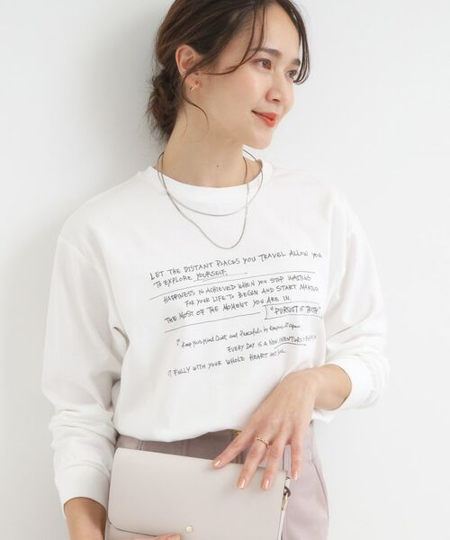SHOO・LA・RUE/シューラルー 【S-LL/選べる7柄】グラフィックアソート ベーシックロンT ホワイト(501) 04(LL) SHOO・LA・RUE/シューラルー 【S-LL/選べる7柄】グラフィックアソート ベーシックロンT ホワイト(501) 04(LL)