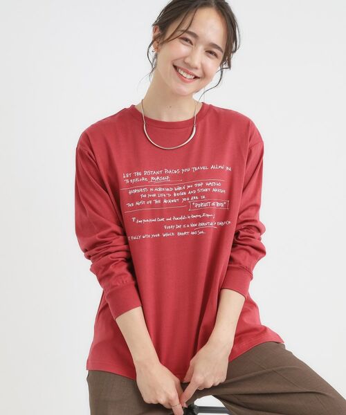 SHOO・LA・RUE/シューラルー 【S-LL/選べる7柄】グラフィックアソート ベーシックロンT ピンク(573) 02(M) SHOO・LA・RUE/シューラルー 【S-LL/選べる7柄】グラフィックアソート ベーシックロンT ピンク(573) 02(M)