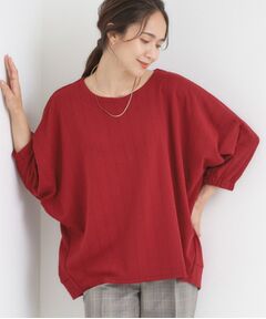 SHOO・LA・RUE / シューラルー カットソー | 【S-LL/7分袖】さらっとしたタッチ ゆるシルエットが心地よいドルマントップス