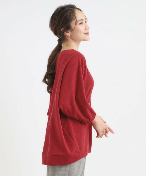 SHOO・LA・RUE / シューラルー カットソー | 【S-LL/7分袖】さらっとしたタッチ ゆるシルエットが心地よいドルマントップス | 詳細10