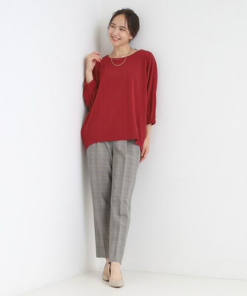 SHOO・LA・RUE / シューラルー カットソー | 【S-LL/7分袖】さらっとしたタッチ ゆるシルエットが心地よいドルマントップス | 詳細11