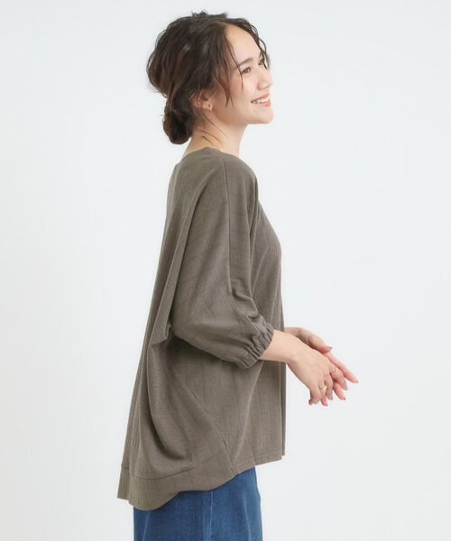 SHOO・LA・RUE / シューラルー カットソー | 【S-LL/7分袖】さらっとしたタッチ ゆるシルエットが心地よいドルマントップス | 詳細2