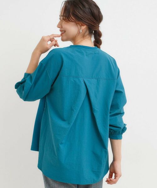 SHOO・LA・RUE / シューラルー カットソー | 【洗える/S-LL】背中タック入り パフ袖プルオーバー(ブルー(093))