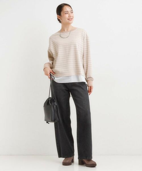 SHOO・LA・RUE / シューラルー カットソー | ジャカード裾フェイク | 詳細11