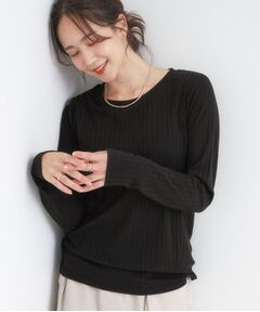 SHOO・LA・RUE / シューラルー カットソー | 【S-LL】1枚でも、重ね着にも ワイドテレコ クルーネックインナー