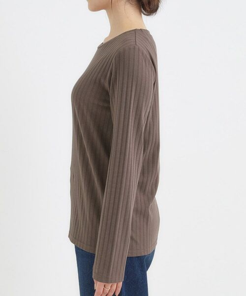 SHOO・LA・RUE / シューラルー カットソー | 【S-LL】1枚でも、重ね着にも ワイドテレコ クルーネックインナー | 詳細14