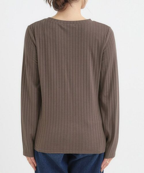 SHOO・LA・RUE / シューラルー カットソー | 【S-LL】1枚でも、重ね着にも ワイドテレコ クルーネックインナー | 詳細15