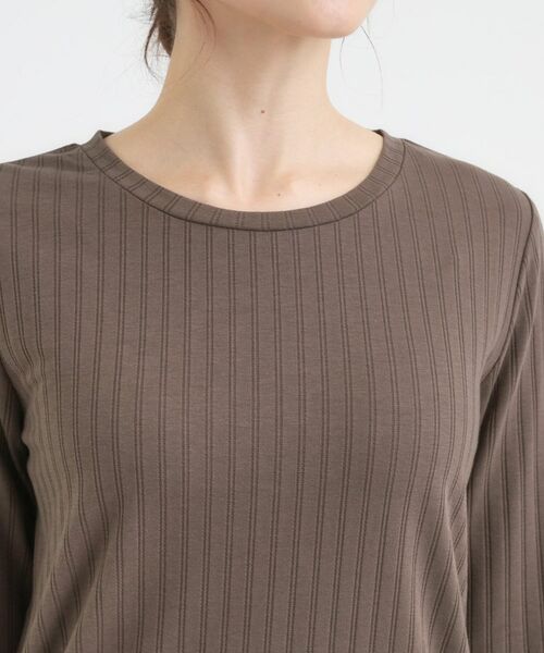 SHOO・LA・RUE / シューラルー カットソー | 【S-LL】1枚でも、重ね着にも ワイドテレコ クルーネックインナー | 詳細16