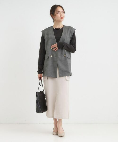 SHOO・LA・RUE / シューラルー カットソー | 【S-LL】1枚でも、重ね着にも ワイドテレコ クルーネックインナー | 詳細7