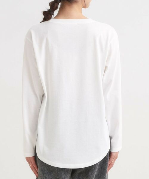 SHOO・LA・RUE / シューラルー カットソー | 【洗濯機可/S-LL】周りと差がつく チェーンステッチロゴロンT | 詳細11