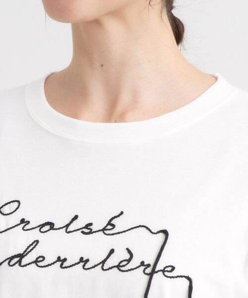 SHOO・LA・RUE / シューラルー カットソー | 【洗濯機可/S-LL】周りと差がつく チェーンステッチロゴロンT | 詳細12