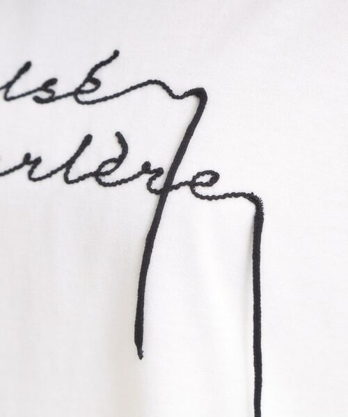 SHOO・LA・RUE / シューラルー カットソー | 【洗濯機可/S-LL】周りと差がつく チェーンステッチロゴロンT | 詳細15