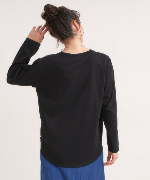 SHOO・LA・RUE / シューラルー カットソー | 【洗濯機可/S-LL】周りと差がつく チェーンステッチロゴロンT | 詳細6