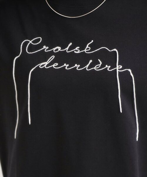 SHOO・LA・RUE / シューラルー カットソー | 【洗濯機可/S-LL】周りと差がつく チェーンステッチロゴロンT | 詳細8