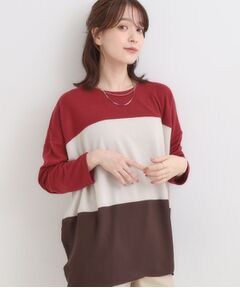 SHOO・LA・RUE / シューラルー カットソー | 【S-LL】インしないで着られる 3段切り替えトップス