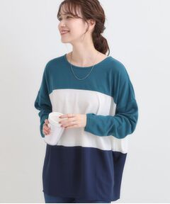 SHOO・LA・RUE / シューラルー カットソー | 【S-LL】インしないで着られる 3段切り替えトップス