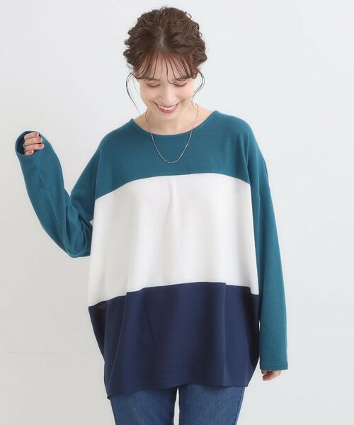 SHOO・LA・RUE / シューラルー カットソー | 【S-LL】インしないで着られる 3段切り替えトップス | 詳細13