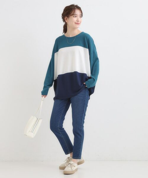 SHOO・LA・RUE / シューラルー カットソー | 【S-LL】インしないで着られる 3段切り替えトップス | 詳細15