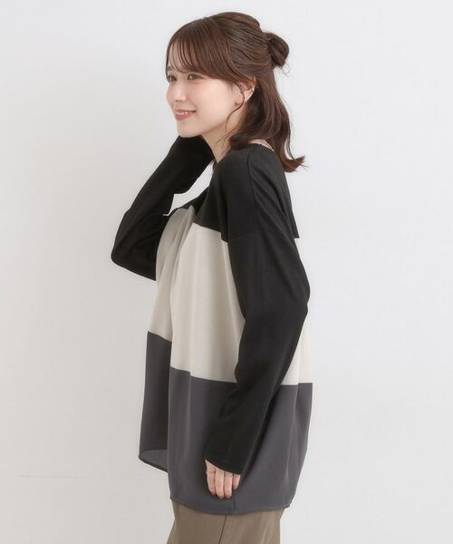 SHOO・LA・RUE / シューラルー カットソー | 【S-LL】インしないで着られる 3段切り替えトップス | 詳細6