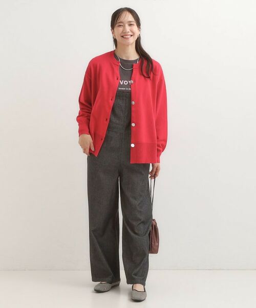SHOO・LA・RUE / シューラルー カーディガン・ボレロ | 【洗濯機可/S-LL】シルバーボタンがアクセント スウェットライク キーネックカーディガン【CIRCRIC】 | 詳細11