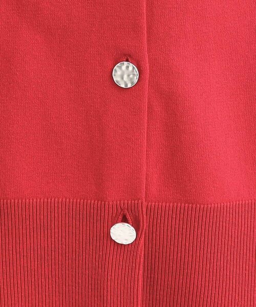 SHOO・LA・RUE / シューラルー カーディガン・ボレロ | 【洗濯機可/S-LL】シルバーボタンがアクセント スウェットライク キーネックカーディガン【CIRCRIC】 | 詳細12